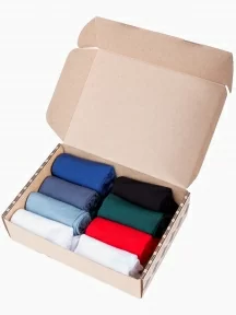 Набор женских носков без резинки из мерсеризованного хлопка, 8 пар (ТМ Grinston socks), PG-15D22-8, микс 2