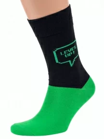 Мужские носки MSCLUB №М45, nm-513, ЧЕРНО-ЗЕЛЕНЫЕ