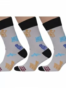 Комплект из 3 пар мужских носков MSCLUB №М37, msk3-М37, nm-405, СВЕТЛО-СЕРЫЕ