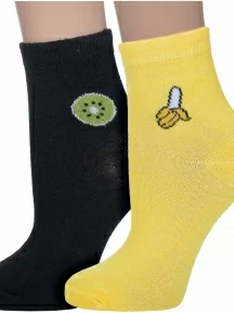 Комплект из 2 пар женских носков Hobby Line, 2-3111-06, микс 1