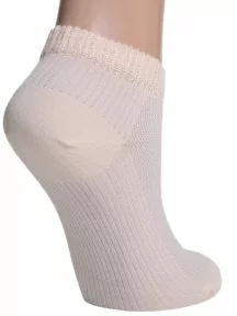 Женские короткие носки из микромодала Grinston socks (PINGONS), 17D3, КРЕМОВЫЕ