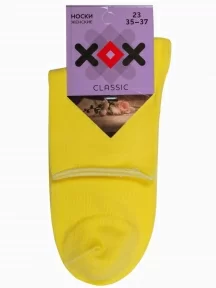 Женские носки без резинки ХОХ, G-1406, ЖЕЛТЫЕ