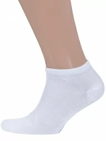 Набор из 10 пар коротких бамбуковых носков (ТМ Grinston socks), PG-15D33-10k, БЕЛЫЕ