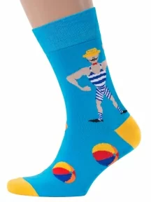 Комплект из 3 пар мужских носков MSCLUB №М06, msk3-М06, NM-77Э, ГОЛУБЫЕ