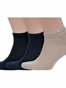 Комплект из 3 пар мужских носков Grinston socks (PINGONS) из микромодала, 3-15D10, микс 1
