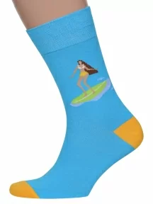 Мужские носки MSCLUB №М29, nm-316, БИРЮЗОВЫЕ