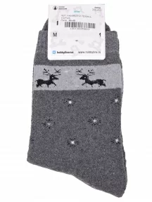 Женские махровые носки Hobby Line, Нжм8833-2, ТЕМНО-СЕРЫЕ