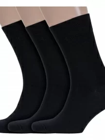 Комплект из 3 пар мужских носков DiWaRi, 3-5С-08СП, рис. 000, ЧЕРНЫЕ