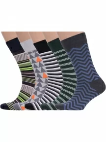 Набор из 5 пар мужских носков MSCLUB №М41, ВИ5-НМ41, микс 1