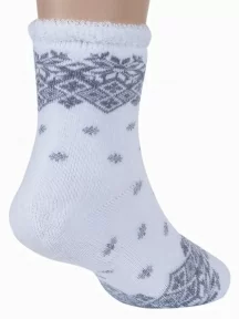 Детские махровые носки "Красная ветка", С-1614, БЕЛЫЕ