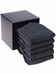 Набор из 5 пар мужских хлопковых носков (ТМ Sergio di Calze), PG-15SC3-5, ЧЕРНЫЕ