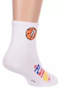 Детские спортивные носки Hobby Line, Ндх4520-05, БЕЛЫЕ