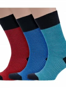 Комплект из 3 пар мужских бамбуковых носков Sergio di Calze (PINGONS), 3-17SC5, микс 1