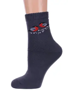 Женские махровые носки Брестские (БЧК) рис. 600, ТЕМНО-СЕРЫЕ (15С1408)