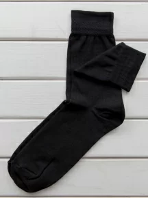 Комплект из 10 пар мужских носков "СТАНДАРТ" "Челны Текстиль", L46-10, ЧЕРНЫЕ без фабричных этикеток