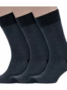 Комплект из 3 пар мужских носков Sergio Di Calze (PINGONS), 3-15SC3, ЧЕРНЫЕ