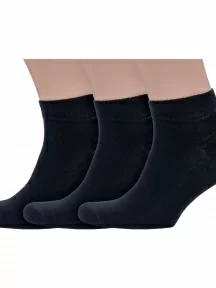 Комплект из 3 пар мужских носков Носкофф (АЛСУ), 3-АС62, ЧЕРНЫЕ