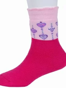 Комплект из 3 пар детских махровых носков Гамма, 3-С663, ТЕМНО-РОЗОВЫЕ