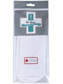 Женские медицинские носки Dr. Feet (PINGONS), 15DF6, БЕЛЫЕ