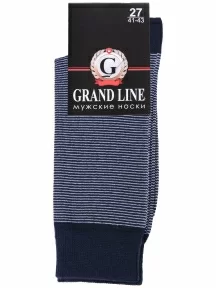 Мужские носки GRAND LINE, М-107, ТЕМНО-СИНИЕ