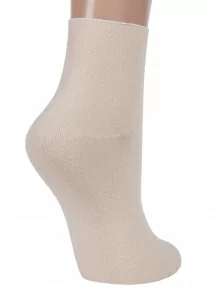 Женские носки без резинки ХОХ, G-1406, БЕЖЕВЫЕ