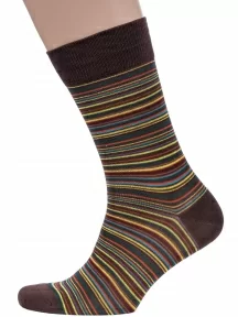 Мужские носки из мерсеризованного хлопка Sergio Di Calze (PINGONS), 16SC3, КОРИЧНЕВЫЕ