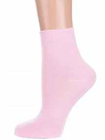 Женские бамбуковые носки без резинки ХОХ, G-1423, РОЗОВЫЕ