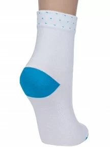Детские носки LORENZline, Л77, БЕЛЫЕ с бирюзовым