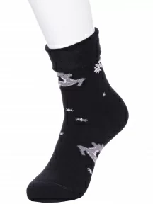 Детские махровые носки LORENZline, П4М, ЧЕРНЫЕ