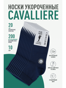Комплект из 10 пар мужских укороченных носков CAVALLIERE (RuSocks), С-333-10, ТЕМНО-СИНИЕ