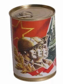 Мужские носки "Трио " в банке, 1БАН_23, "С 23 ФЕВРАЛЯ", рис. 1 / черные