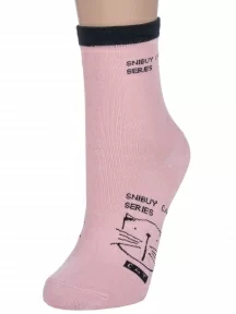 Женские носки Hobby Line, 358-1, РОЗОВЫЕ