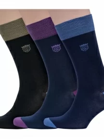 Комплект из 3 пар мужских носков Sergio Di Calze (PINGONS) из мерсеризованного хлопка, 3-15SC17, микс 1