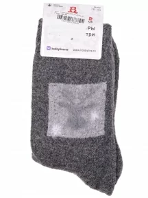 Женские теплые махровые носки Hobby Line, Нжамв6008-9, СЕРЫЕ