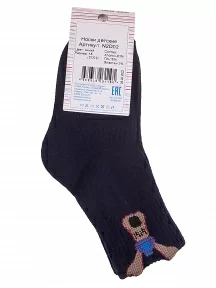 Детские спортивные носки с махровым следом PARA socks, N2D02, СИНИЕ