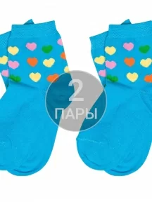 Комплект из 2 пар детских носков ХОХ, 2-D-3R2, БИРЮЗОВЫЕ