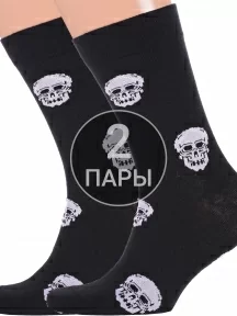 Комплект из 2 пар мужских носков "Красная ветка", 2-С-1342, ЧЕРНЫЕ