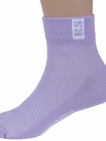 Детские носки с сеточкой RuSocks (Орудьевский трикотаж), Д-36, СВЕТЛО-СИРЕНЕВЫЕ с белым
