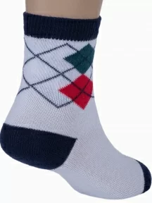 Детские носки RuSocks (Орудьевский трикотаж), Д3-13789, БЕЛО-СИНИЕ