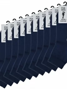 Комплект из 10 пар мужских укороченных носков CAVALLIERE (RuSocks), С-333-10, ТЕМНО-СИНИЕ