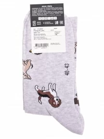 Носки унисекс Брестские (БЧК), 21С4200, рис. 158, СВЕТЛО-СЕРЫЕ МЕЛАНЖ