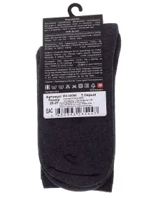 Мужские махровые носки RuSocks (Орудьевский трикотаж) ТЕМНО-СЕРЫЕ (М3-33066)