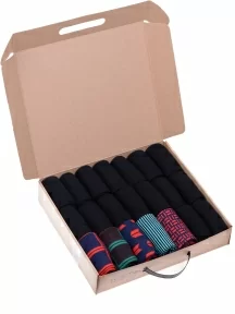 Набор из 21 пары мужских носков, НС-21-212, микс "Часы"