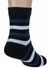 Детские носки "Борисоглебский трикотаж", 8С703, ЧЕРНЫЕ с синим