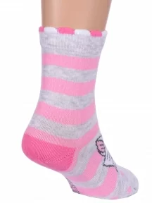 Детские носки DISNEY Conte kids, 17С-126/1СПМ, рис. 450, СВЕТЛО-СЕРЫЕ С РОЗОВЫМ