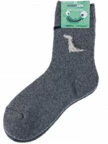 Детские махровые носки Hobby Line, 7629-6, СЕРЫЕ