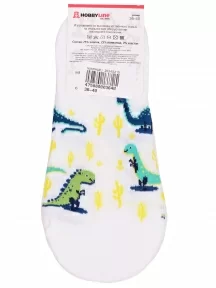 Женские ультракороткие носки Hobby Line, ННЖ17-56, БЕЛЫЕ