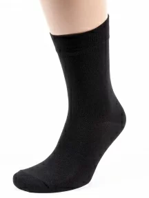 Комплект из 10 пар мужских носков "СТАНДАРТ" "Челны Текстиль", L46-10, ЧЕРНЫЕ без фабричных этикеток