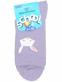 Детские махровые носки Брестские (БЧК), 14С3060, рис. 044, СЕРО-СИРЕНЕВЫЕ