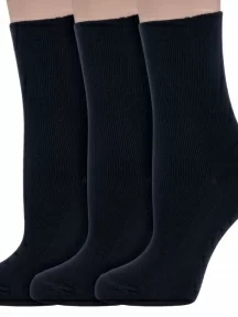 Комплект из 3 пар женских медицинских носков Dr. Feet (PINGONS), 3-15DF6, ЧЕРНЫЕ